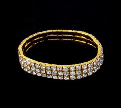 Pulseira strass 3 voltas