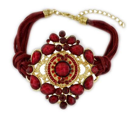 Pulseira bordô