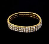 Pulseira strass 3 voltas